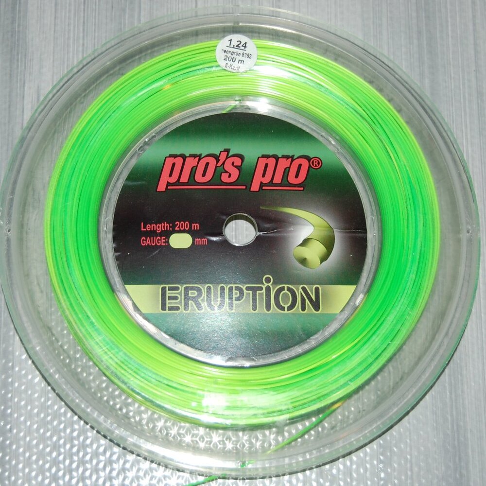 PRO'S PRO Eruption Co-polyester Tennis String Reel 660 F 200 M Gauge 1.24 mm